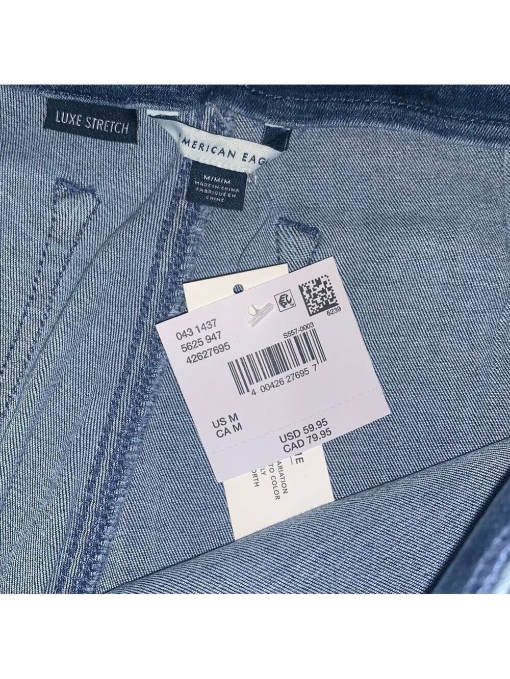 AMERICAN EAGLE Pull On High Waisted Kick Bootcut Crop Jean medium NWT - Picture 9 of 11
